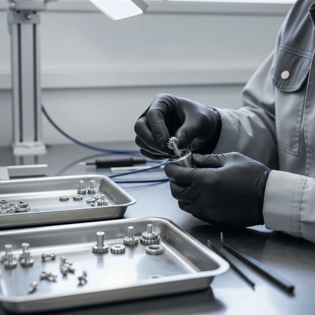 Worker executing optimized lean process with precision